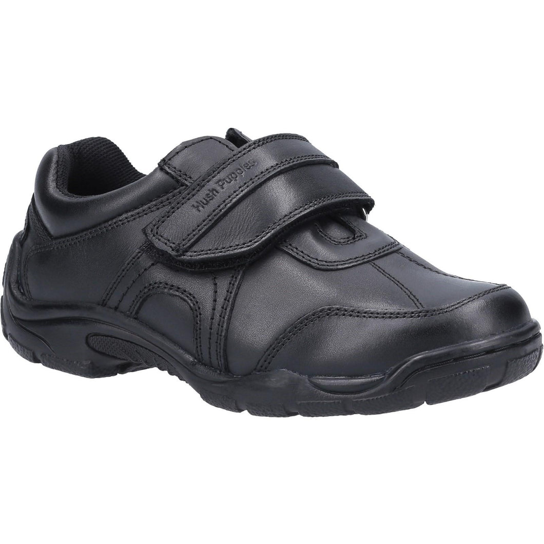 Hush Puppies Boys Arlo Leather School Shoes (Black)
