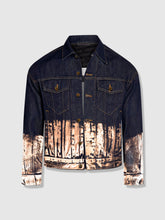 Load image into Gallery viewer, Shorter Indigo Denim Jacket with Rose Gold Foil