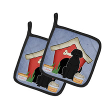 Load image into Gallery viewer, Dog House Collection Black Labrador Pair of Pot Holders