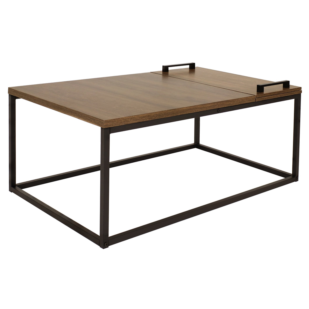 Industrial Coffee Table With Removable Serving Tray - 16