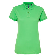 Load image into Gallery viewer, Asquith &amp; Fox Womens/Ladies Short Sleeve Performance Blend Polo Shirt (Lime)