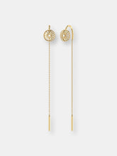 Load image into Gallery viewer, Moon Phases Tack-In Diamond Earrings In 14K Yellow Gold Vermeil On Sterling Silver