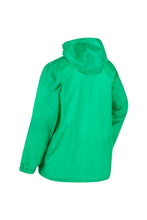 Load image into Gallery viewer, Regatta Great Outdoors Kids Pack It Jacket III Waterproof Packaway Black (Island Green)
