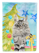 Load image into Gallery viewer, 11 x 15 1/2 in. Polyester Maine Coon Christmas Presents Garden Flag 2-Sided 2-Ply