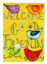 Load image into Gallery viewer, Welcome Good Friends Inspirational Garden Flag 2-Sided 2-Ply