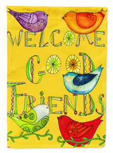 Welcome Good Friends Inspirational Garden Flag 2-Sided 2-Ply