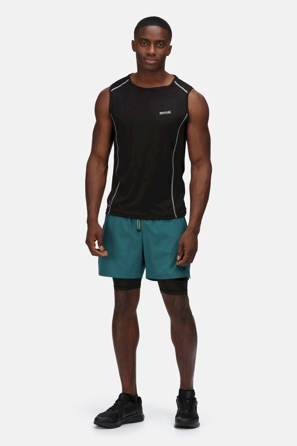 Men's Hilston 2 in 1 Shorts - Pacific Green