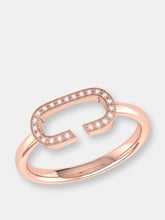 Load image into Gallery viewer, Celia C Diamond Ring in 14K Rose Gold Vermeil on Sterling Silver