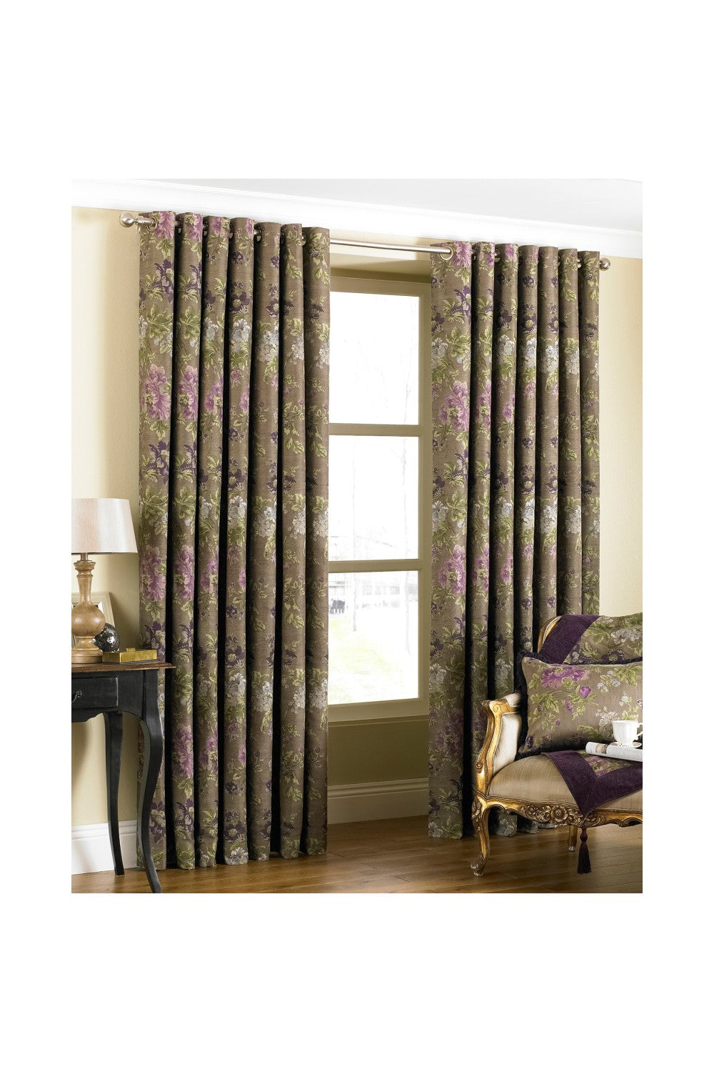 Riva Home Berkshire Ringtop Curtains (Hyacinth) (66 x 72 inch)