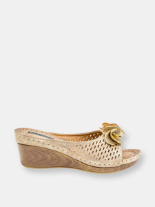 Juliet Gold Wedge Sandals