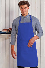 Load image into Gallery viewer, Premier Ladies/Womens Colours Bip Apron With Pocket / Workwear (Royal) (One Size)