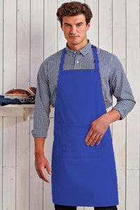 Premier Ladies/Womens Colours Bip Apron With Pocket / Workwear (Royal) (One Size)