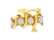 Load image into Gallery viewer, 18K Yellow Gold Round Cut Diamond Tennis Bracelet