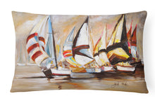 Load image into Gallery viewer, 12 in x 16 in  Outdoor Throw Pillow Boat Binge Sailboats Canvas Fabric Decorative Pillow