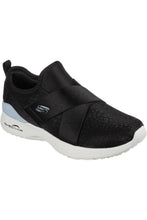 Load image into Gallery viewer, Womens/Ladies Skech-Air Dynamight Sneakers (Black/Light Blue)