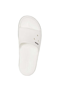 Womens/Ladies Crocband III Slide Slip On Sandals - White/Black