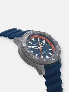 Nautica Men's Edgewater NAPEGT003 Blue Silicone Japanese Quartz Sport Watch
