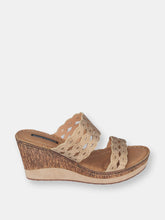 Load image into Gallery viewer, Nicole Gold Wedge Sandals