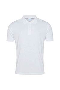 AWDis Just Cool Mens Smooth Short Sleeve Polo Shirt (Arctic White)