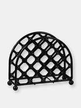 Load image into Gallery viewer, Lattice Collection Free-Standing Napkin Holder, Black