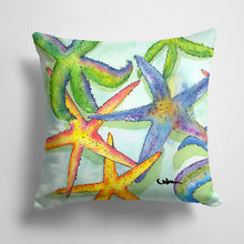 Load image into Gallery viewer, 14 in x 14 in Outdoor Throw PillowStarfish Fabric Decorative Pillow