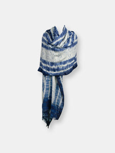 Dalsa Tie Dye Handmade Scarf With Twisted Fringes