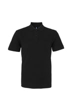 Load image into Gallery viewer, Asquith &amp; Fox Mens Organic Classic Fit Polo Shirt (Black)