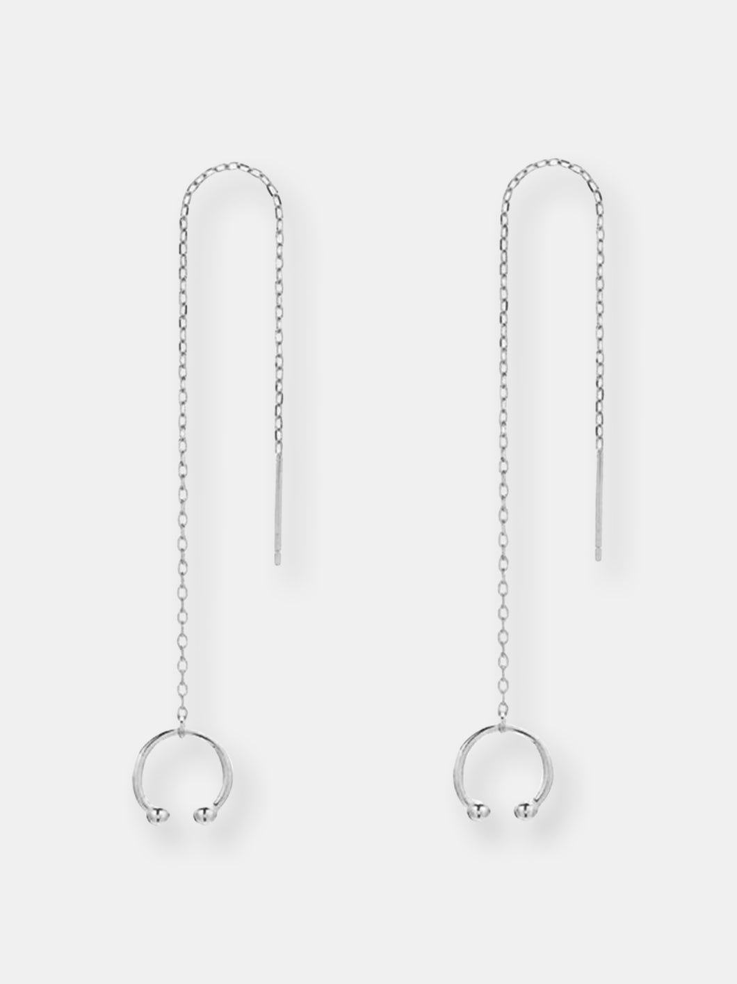 Sterling Silver Simple Ear Cuff with Threader Earrings