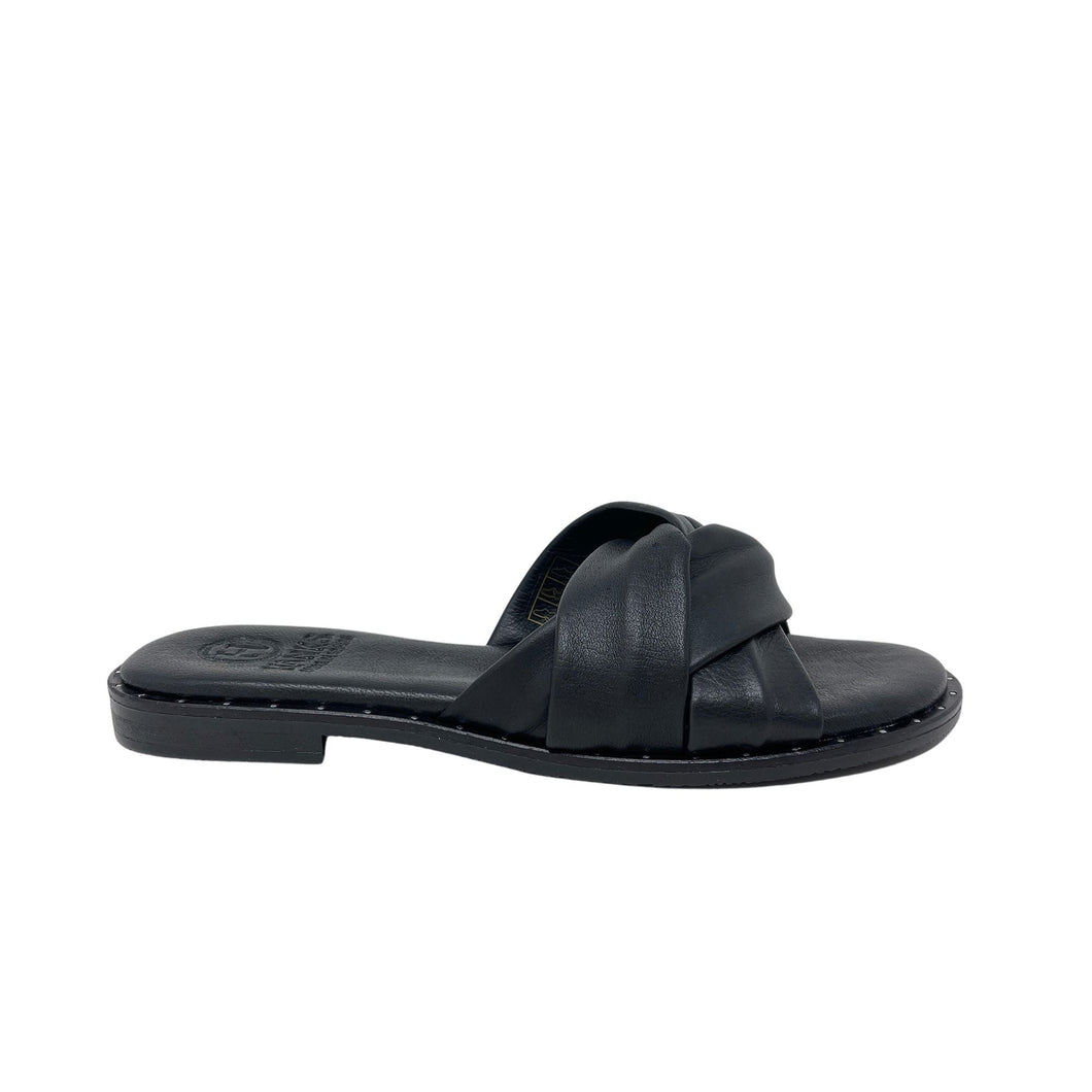 Aglaya Leather Flat Sandal