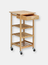 Load image into Gallery viewer, Oceanstar Bamboo Kitchen Trolley BKC1378