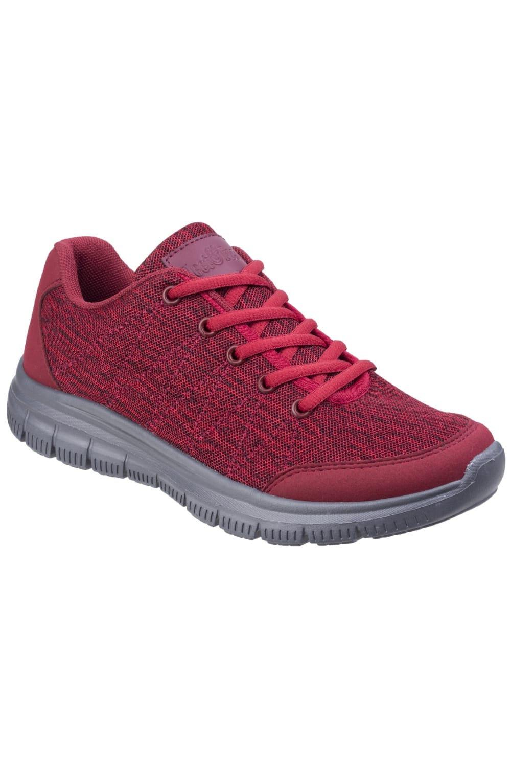 Womens/Ladies Elanor Lace Up Sneaker - Red