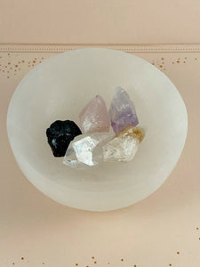 Medium Polished Selenite Charging Crystal Bowl