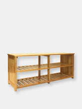 Load image into Gallery viewer, Oceanstar 10-Pair Bamboo Entryway Storage Bench