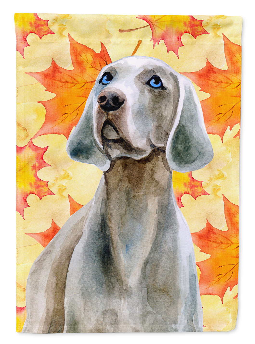 11 x 15 1/2 in. Polyester Weimaraner Fall Garden Flag 2-Sided 2-Ply