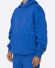 Load image into Gallery viewer, Hand Stitched Flame Hoodie