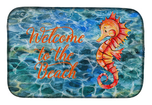 14 in x 21 in Seahorse Welcome Dish Drying Mat