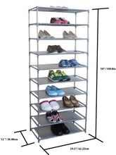Load image into Gallery viewer, 30  Pair Non-Woven Multi-Purpose Stackable Free-Standing Shoe Rack, Grey