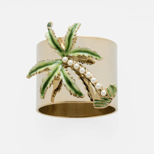 Palm Tree Napkin Rings - Set Of Two