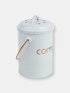 Grove Compact Countertop Compost Bin, White