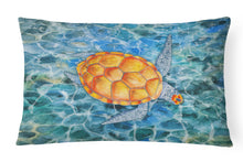 Load image into Gallery viewer, 12 in x 16 in  Outdoor Throw Pillow Sea Turtle Canvas Fabric Decorative Pillow