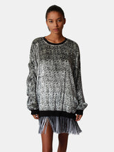 Load image into Gallery viewer, Sweatshirt Dress in Snow Leopard Velvet