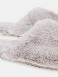 Plush Cozy Slippers - Grey