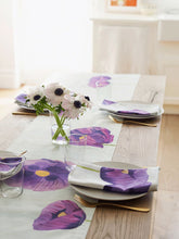 Load image into Gallery viewer, Table Runner: Purple Poppies on Snow