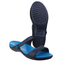 Load image into Gallery viewer, Womens/Ladies Cleo V Sandals - Navy/Ultramarine