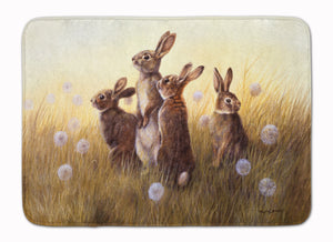 19 in x 27 in Rabbits in the Dandelions Machine Washable Memory Foam Mat