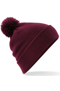 Beechfield Unisex Original Pom Pom Winter Beanie Hat (Burgundy)