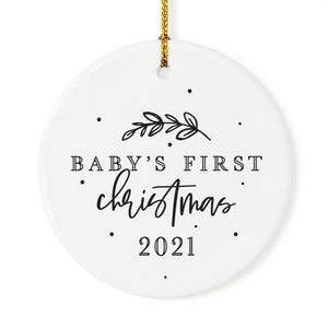 Baby's First Christmas With Year Christmas Ornament