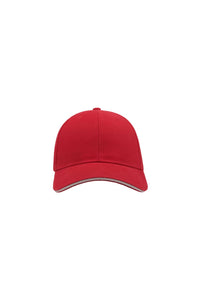 Liberty Sandwich Heavy Brush Cotton 6 Panel Cap (Pack Of 2) - Red