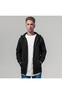 Build Your Brand Mens Heavy Zip Up Hoodie (Charcoal)