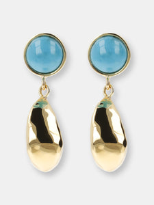 Drop Earrings With Turquoise Gemstone